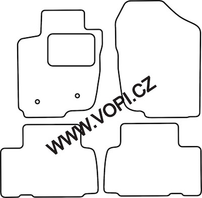 Textil-Autoteppiche Toyota RAV4 5 dveřové 2005 - 2012 Autofit (4761)